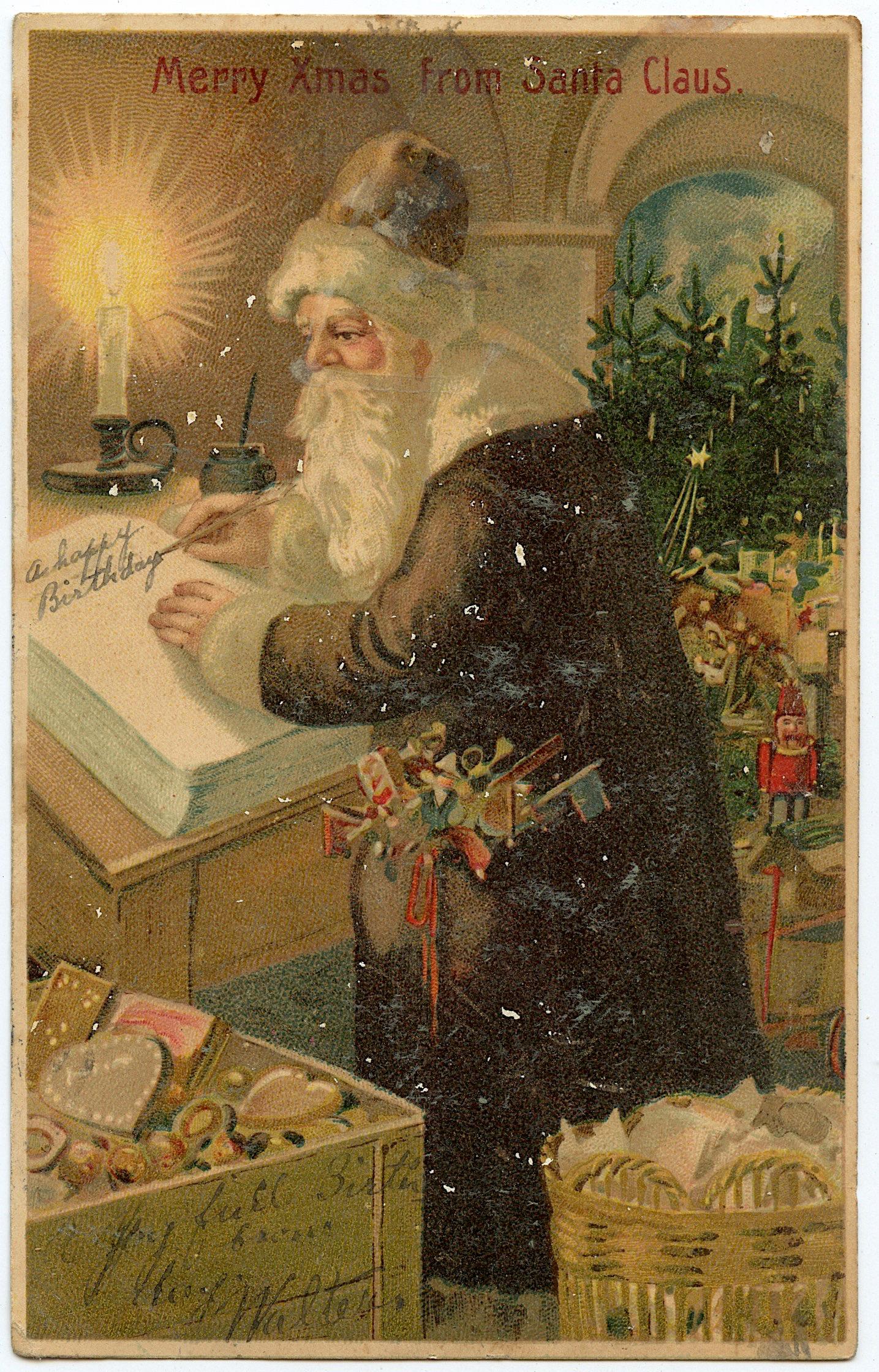 Lot - Antique / Vintage Postcard Christmas