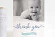 baby thank you cards Monochrome new baby photo thank you cards