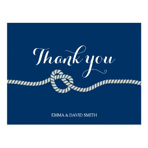 Plain Royal Blue Tying the Knot Thank You Cards | Zazzle
