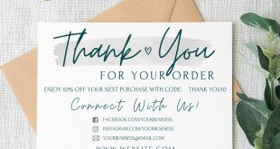 small business thank you cards Digital file small business thank you insert cards